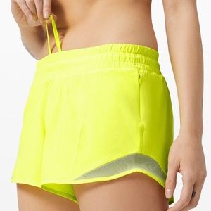 Lulu Lemon Highlight Yellow Hotty Hot Shorts